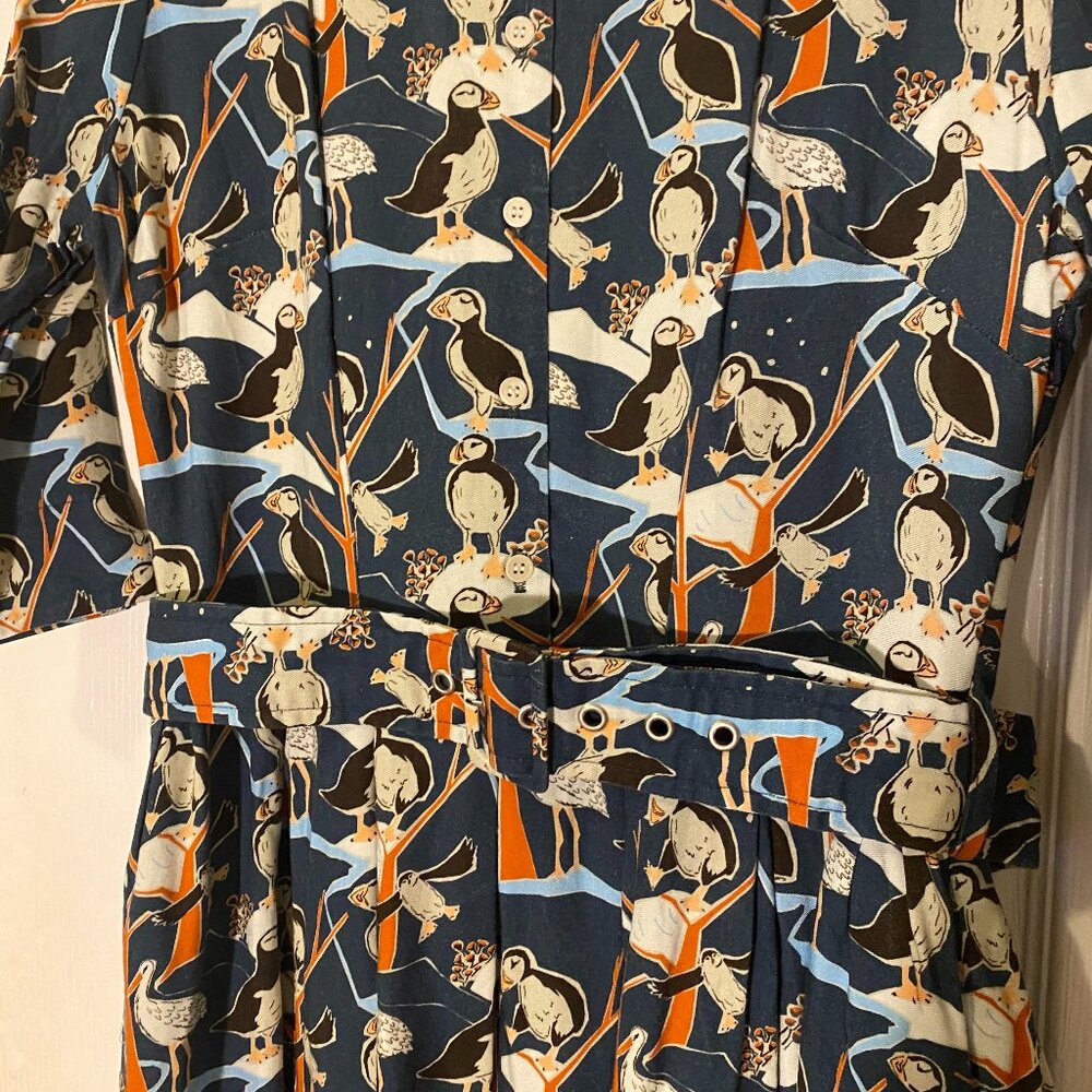 Palava Cynthia Dress in Blue Puffins - Picture 6 of 14